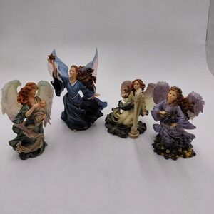 Charming Angels Boyd Collection Lot 4 Angels Figures Whimsical Heavenly Floral